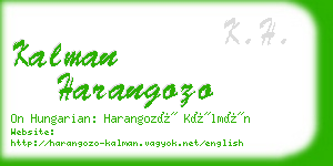 kalman harangozo business card